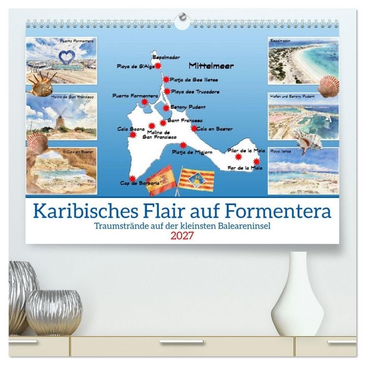 Produktbild: Karibisches Flair auf Formentera (hochwertiger Premium Wandkalender 2027 DIN A2 quer), Kunstdruck in Hochglanz