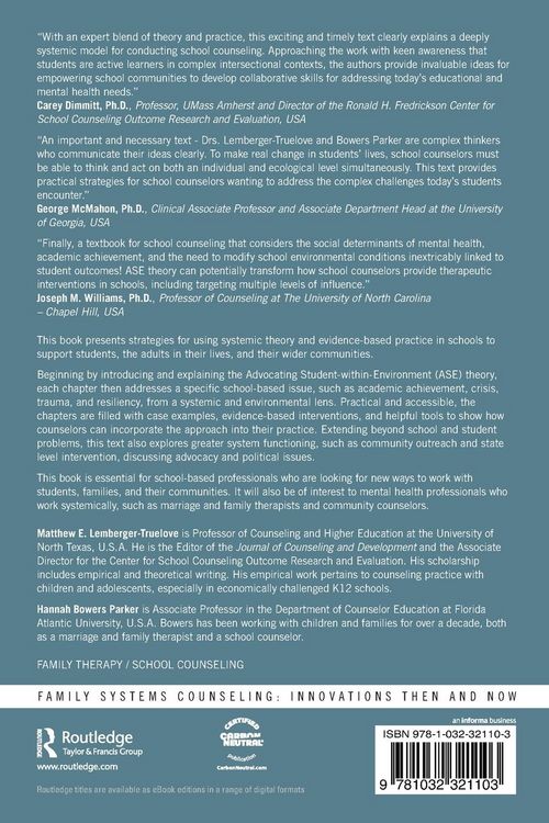 Produktbild: An Evidence-Based Systems Approach to School Counseling