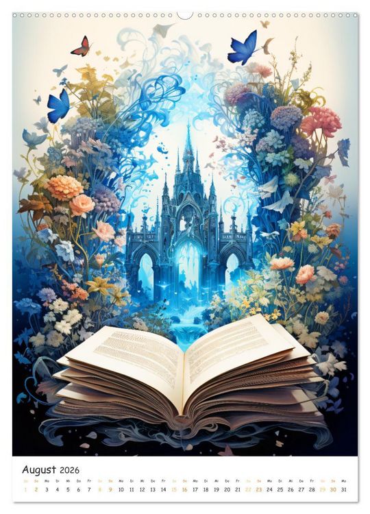 Produktbild: Zauberhafte Seiten - Entdecke die Magie der B&uuml;cher (Wandkalender 2026 DIN A2 hoch), CALVENDO Monatskalender