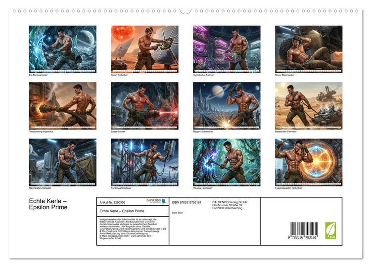 Produktbild: Echte Kerle &ndash; Epsilon Prime (hochwertiger Premium Wandkalender 2027 DIN A2 quer), Kunstdruck in Hochglanz