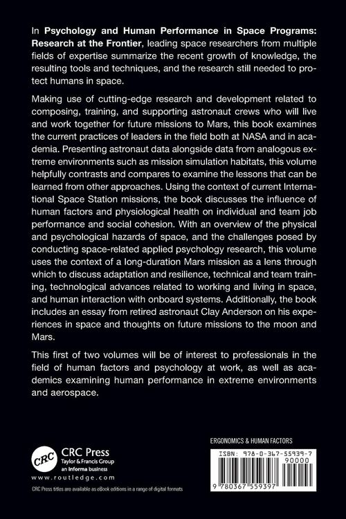 Produktbild: Psychology and Human Performance in Space Programs