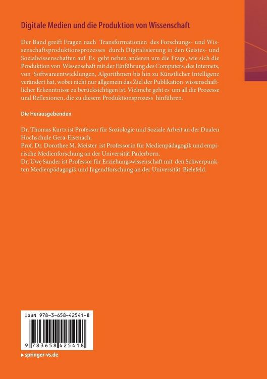 Produktbild: Digitale Medien und die Produktion von Wissenschaft