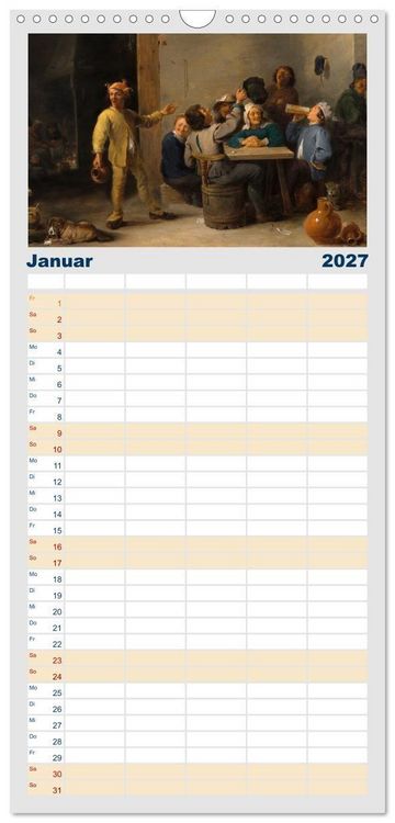 Produktbild: Familienplaner 2027 - Party Time - Das Fest in der Kunst mit 5 Spalten (Wandkalender, 21 x 45 cm) CALVENDO