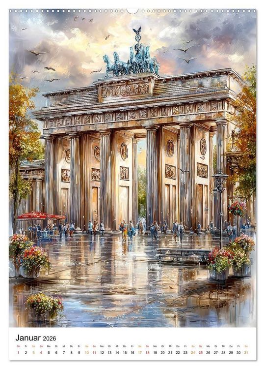 Produktbild: St&auml;dte im Farbenspiel (hochwertiger Premium Wandkalender 2026 DIN A2 hoch), Kunstdruck in Hochglanz