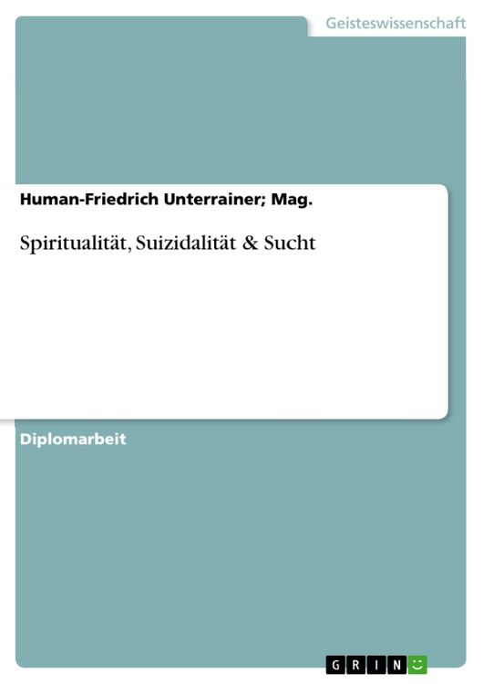 Produktbild: Spiritualit&auml;t, Suizidalit&auml;t & Sucht