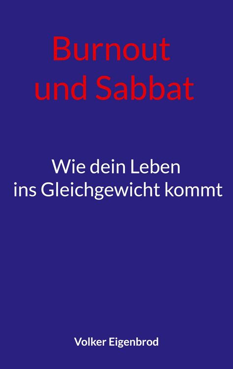 Produktbild: Burnout und Sabbat