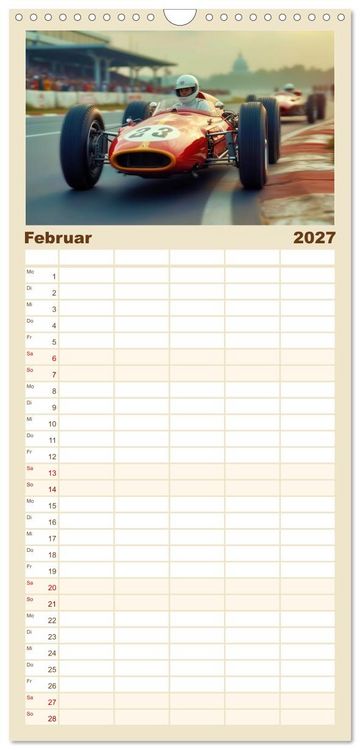 Produktbild: Familienplaner 2027 - Formel 1 in den sechziger Jahren mit 5 Spalten (Wandkalender, 21 x 45 cm) CALVENDO