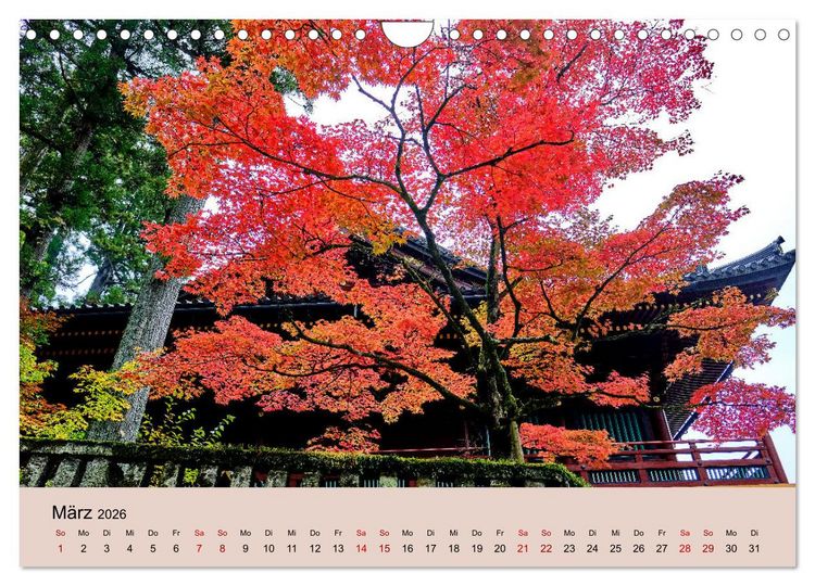 Produktbild: Japan im Herbst (Wandkalender 2026 DIN A4 quer), CALVENDO Monatskalender
