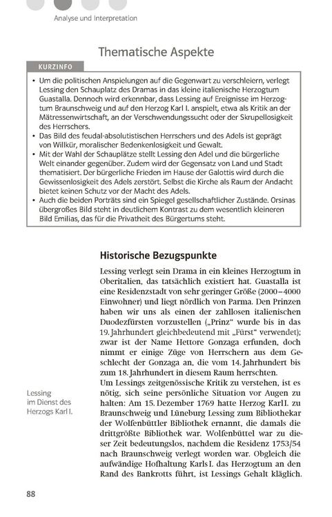 Produktbild: Klett Lekt&uuml;rehilfen Gotthold Ephraim Lessing, Emilia Galotti