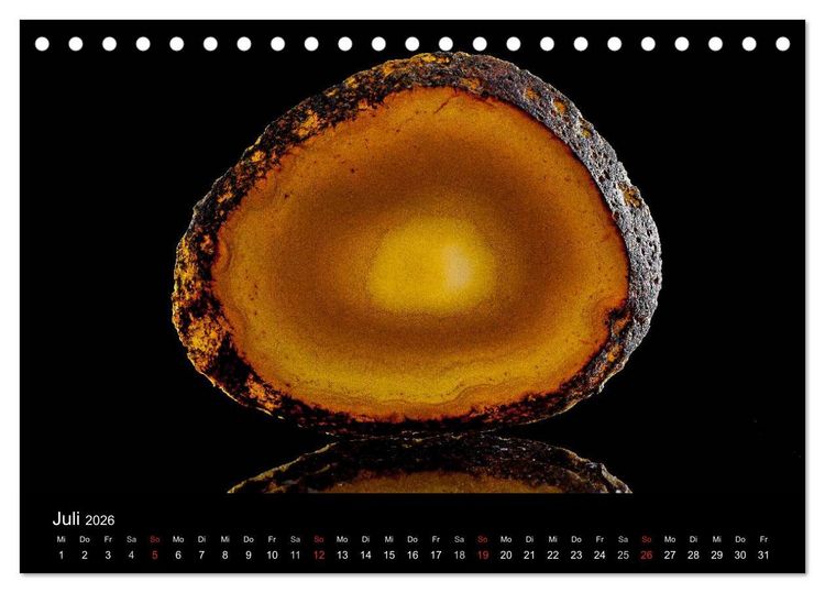 Produktbild: Leuchtende Achate (Tischkalender 2026 DIN A5 quer), CALVENDO Monatskalender