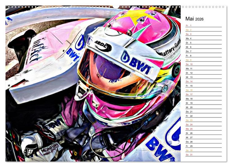 Produktbild: Cockpit, Helm und Halo (Wandkalender 2026 DIN A2 quer), CALVENDO Monatskalender