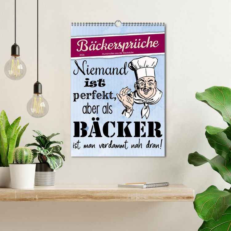 Produktbild: B&auml;ckerspr&uuml;che (Wandkalender 2026 DIN A3 hoch), CALVENDO Monatskalender