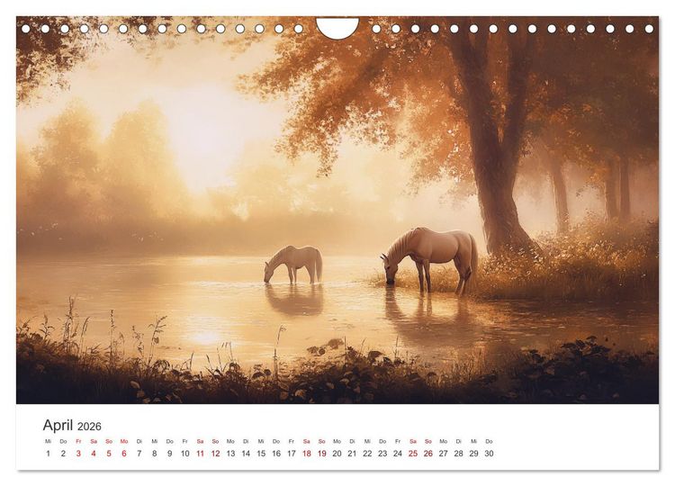 Produktbild: Im Wind der Freiheit - Ein Jahr voller Pferde (Wandkalender 2026 DIN A4 quer), CALVENDO Monatskalender