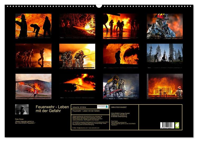 Produktbild: Feuerwehr - Leben mit der Gefahr (Wandkalender 2026 DIN A2 quer), CALVENDO Monatskalender