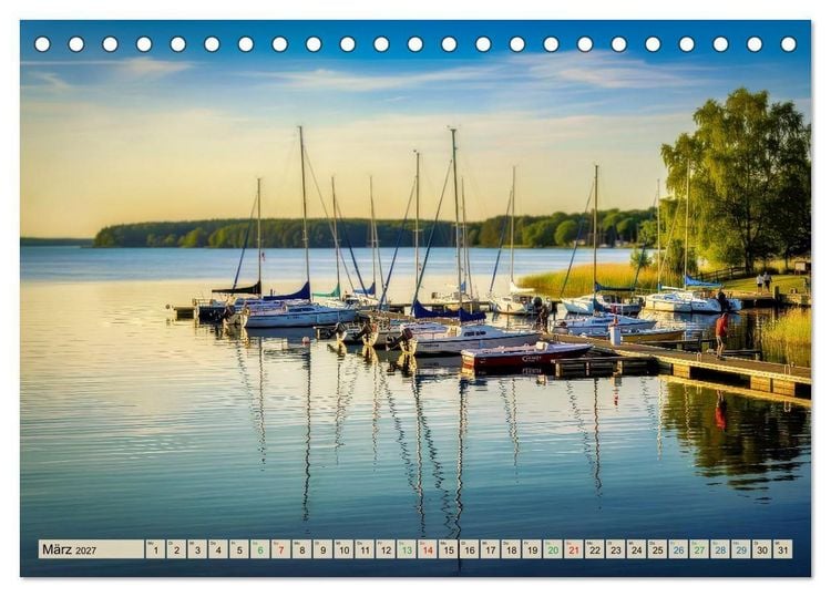 Produktbild: Mecklenburger - Seen (Tischkalender 2027 DIN A5 quer), CALVENDO Monatskalender