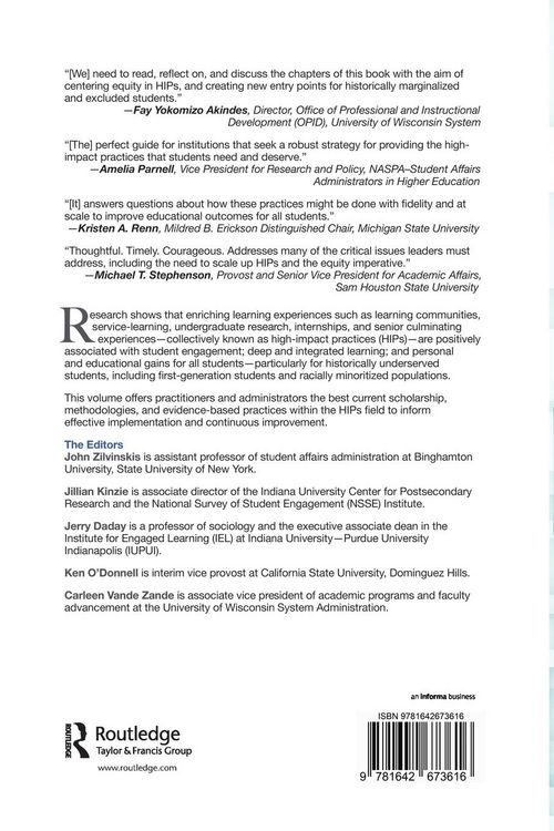 Produktbild: Delivering on the Promise of High-Impact Practices