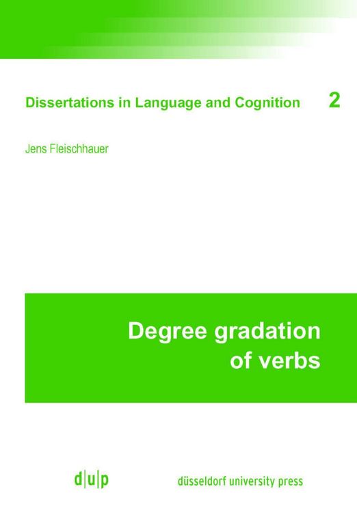 Produktbild: Degree Gradation of Verbs