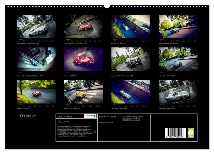 Produktbild: 1000 Meilen (hochwertiger Premium Wandkalender 2026 DIN A2 quer), Kunstdruck in Hochglanz