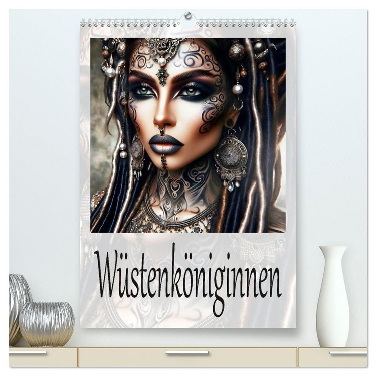 Produktbild: W&uuml;stenk&ouml;niginnen (hochwertiger Premium Wandkalender 2026 DIN A2 hoch), Kunstdruck in Hochglanz