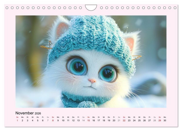 Produktbild: Katzen-Paradies. Entz&uuml;ckende Cartoon-K&auml;tzchen zum verlieben (Wandkalender 2026 DIN A4 quer), CALVENDO Monatskalender