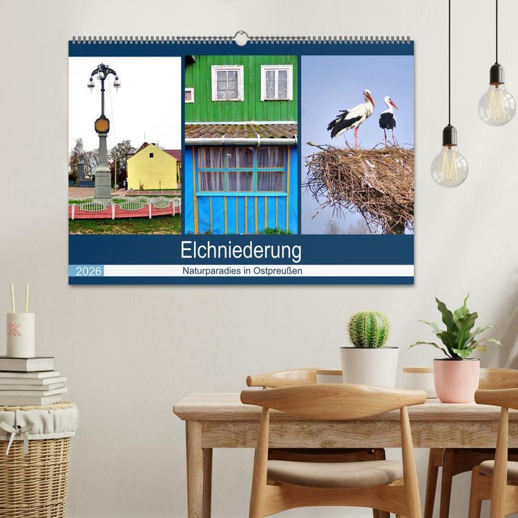 Produktbild: Elchniederung - Naturparadies in Ostpreu&szlig;en (Wandkalender 2026 DIN A2 quer), CALVENDO Monatskalender