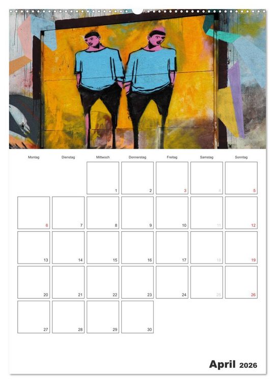 Produktbild: GRAFFITI 2026 / Planer (Wandkalender 2026 DIN A2 hoch), CALVENDO Monatskalender