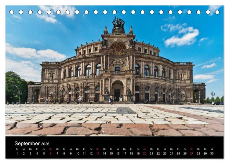 Produktbild: Dresden, das Florenz an der Elbe (Tischkalender 2026 DIN A5 quer), CALVENDO Monatskalender