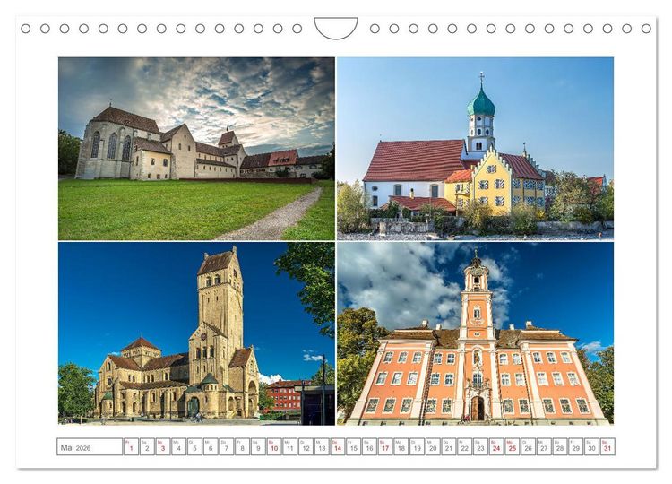 Produktbild: Gottesh&auml;user am Bodensee (Wandkalender 2026 DIN A4 quer), CALVENDO Monatskalender