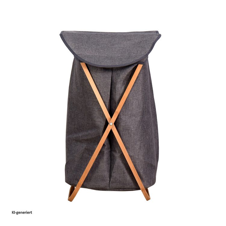 Produktbild: HTI-Living W&auml;schesammler mit Bambusgestell und Polyester-Sack, 60 Liter