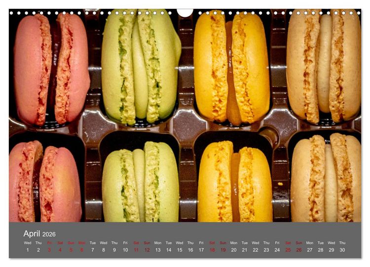 Produktbild: Macarons - the sweetest thing (Wall Calendar 2026 DIN A3 landscape), CALVENDO 12 Month Wall Calendar