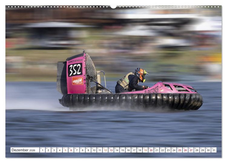 Produktbild: Hovercraft Formel 1 Weltmeisterschaft (hochwertiger Premium Wandkalender 2026 DIN A2 quer), Kunstdruck in Hochglanz