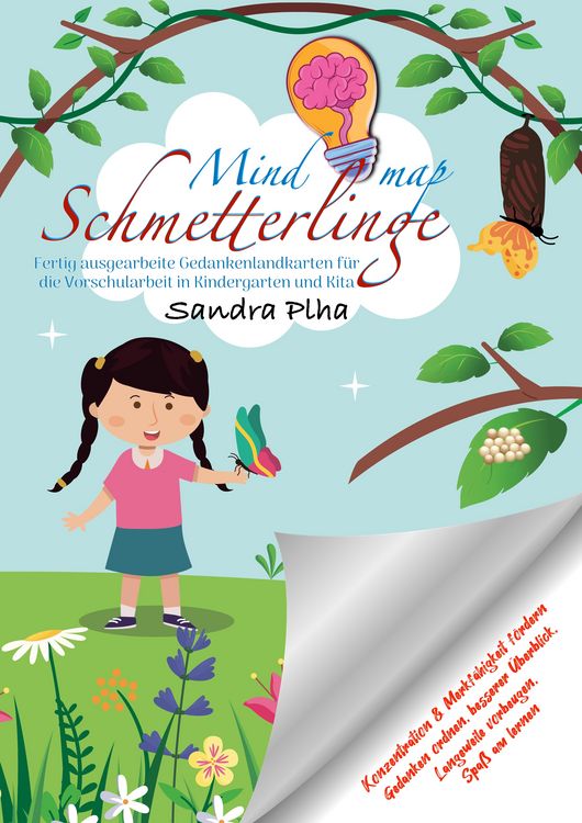 Produktbild: KitaFix-Mindmap Schmetterlinge (Fertig ausgearbeitete Gedankenlandkarten f&uuml;r die Vorschularbeit in Kindergarten und Kita)