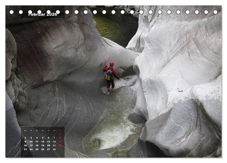 Produktbild: Abenteuer Canyoning (Tischkalender 2026 DIN A5 quer), CALVENDO Monatskalender