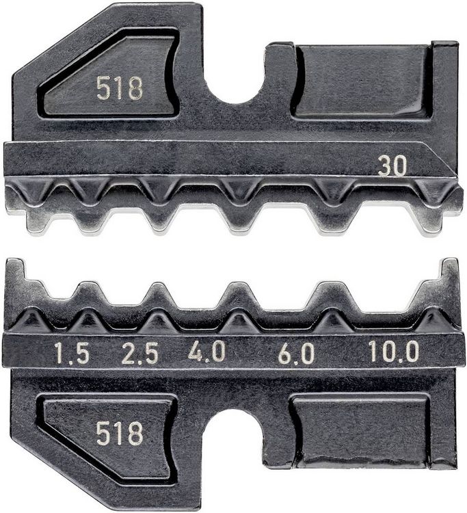 Produktbild: Knipex 97 49 30 Crimpeinsatz Unisolierte Sto&szlig;verbinder 1.5 bis 4mm&sup2; Passend f&uuml;r Marke (Zangen) Knipex 97 43 200, 97 43 E, 97 43