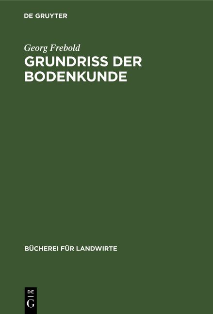 Produktbild: Grundri&szlig; der Bodenkunde