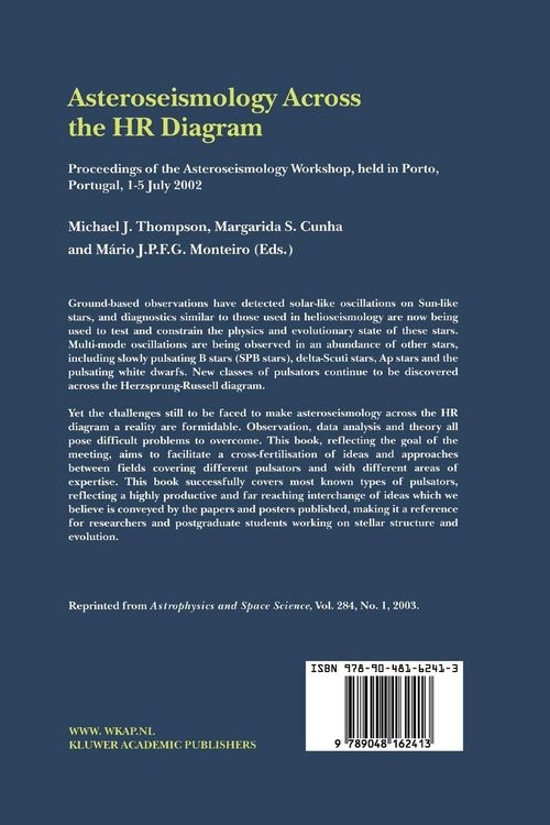 Produktbild: Asteroseismology Across the HR Diagram