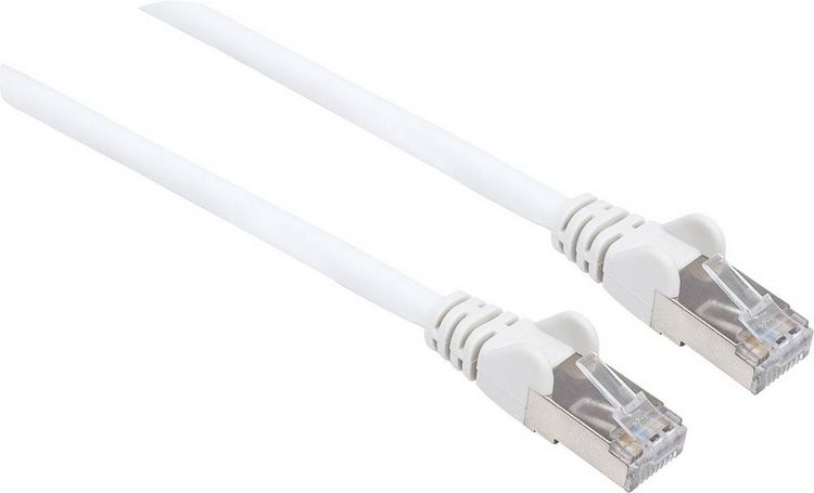 Produktbild: Intellinet 741385 RJ45 Patchkabel CAT 6a (Rohkabel CAT 7) S/FTP 2.00 m Wei&szlig; Halogenfrei 1 St.