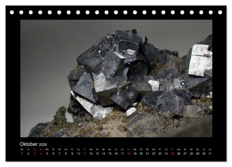 Produktbild: Mineralien aus dem Sauerland (Tischkalender 2026 DIN A5 quer), CALVENDO Monatskalender