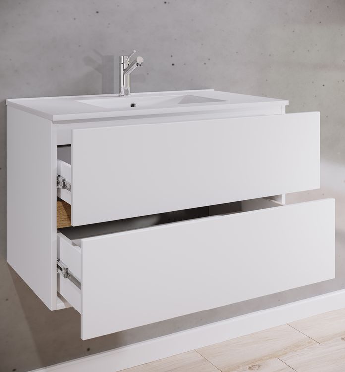 Produktbild: 2 tlg. Badm&ouml;bel-Set mit Waschbecken Cosila-I 81 cm