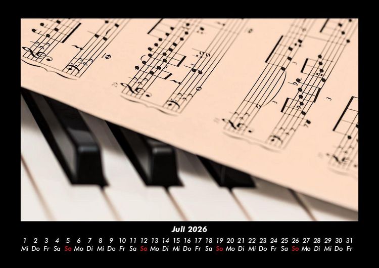 Produktbild: Musik 2026 Fotokalender DIN A3