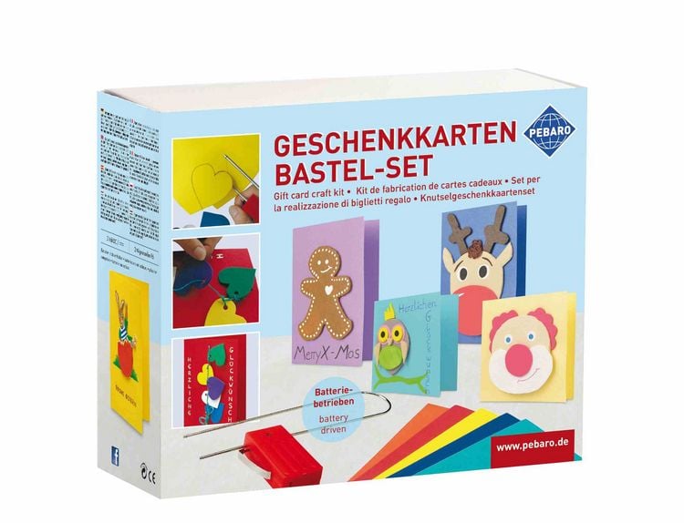Produktbild: PEBARO 800G - Geschenkkarten Bastel-Set mit Styroporschneider und Zubeh&ouml;r