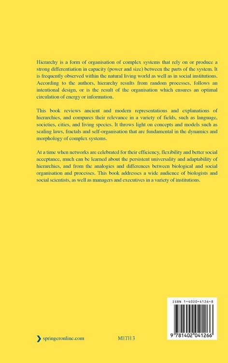 Produktbild: Hierarchy in Natural and Social Sciences