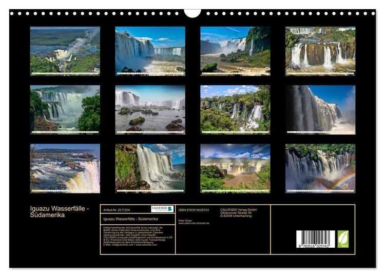 Produktbild: Iguazu Wasserf&auml;lle - S&uuml;damerika (Wandkalender 2026 DIN A3 quer), CALVENDO Monatskalender
