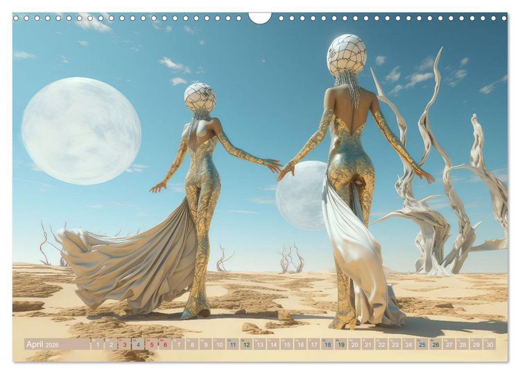 Produktbild: T&auml;nzer im surrealen Stil (Wandkalender 2026 DIN A3 quer), CALVENDO Monatskalender