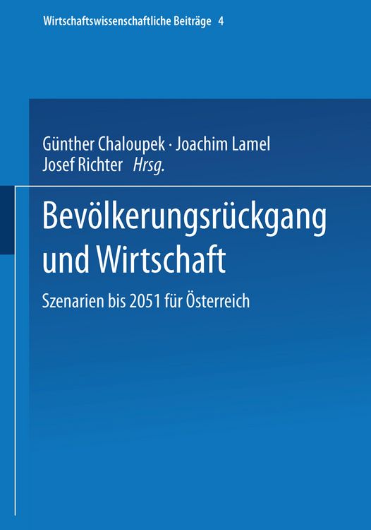 Produktbild: Bev&ouml;lkerungsr&uuml;ckgang und Wirtschaft