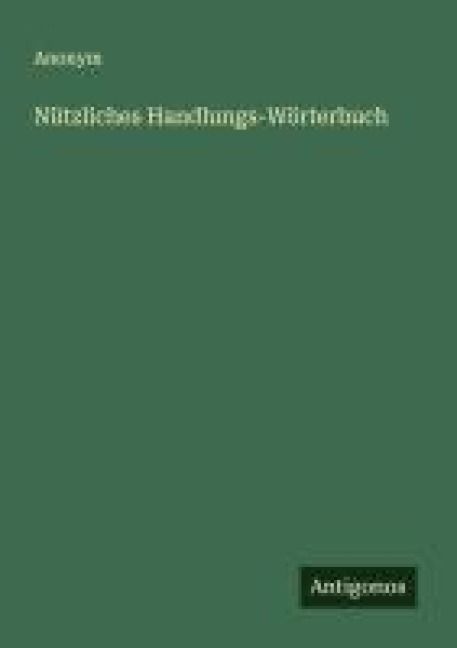 Produktbild: N&uuml;tzliches Handlungs-W&ouml;rterbuch