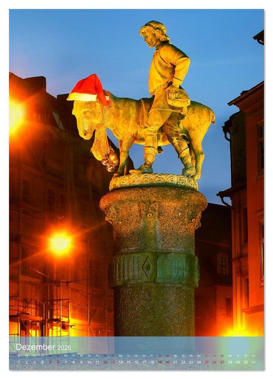 Produktbild: NACHT IN HALLE SAALE (Wandkalender 2026 DIN A2 hoch), CALVENDO Monatskalender