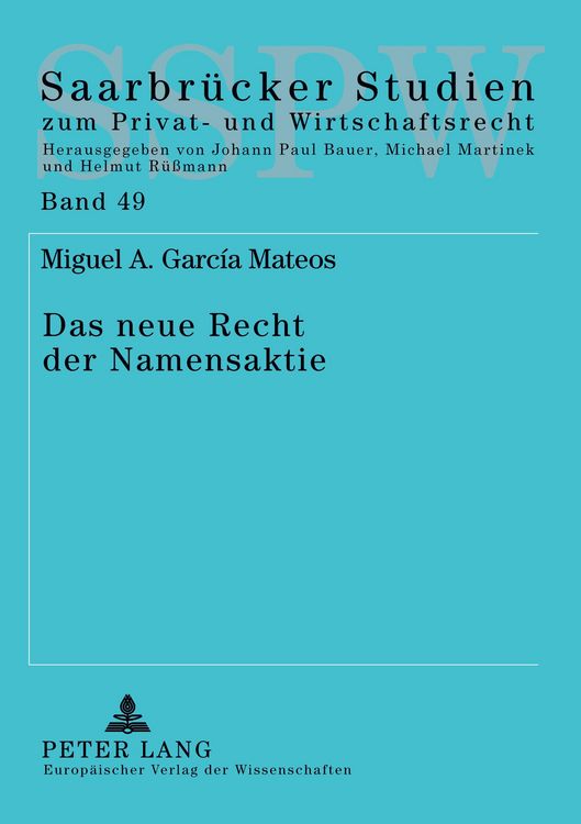 Produktbild: Das neue Recht der Namensaktie