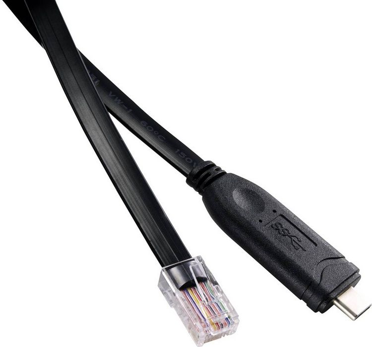 Produktbild: Renkforce USB-C&reg;, RJ45 Adapterkabel [1x USB-C&reg; Stecker - 1x RJ45-Stecker 8p8c] 3.00 m Schwarz