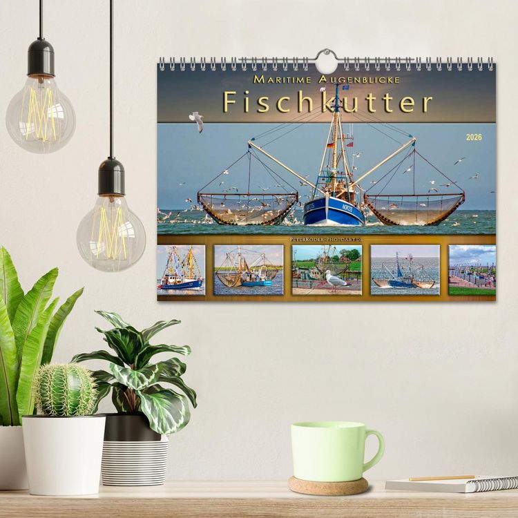 Produktbild: Maritime Augenblicke - Fischkutter (Wandkalender 2026 DIN A4 quer), CALVENDO Monatskalender
